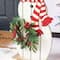 Glitzhome® 36" Christmas Snowman with Floral Wreath Porch Décor